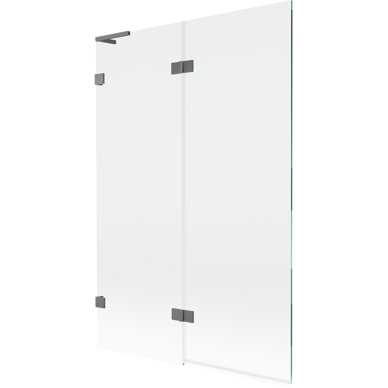 Mexen Lunar L parawan nawannowy 2-skrzydłowy lewy 120 x 150 cm, transparent, gun metal - 897L-120-100-95-00-L