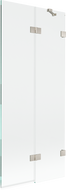 Mexen Lunar parawan nawannowy 2-skrzydłowy prawy 80 x 150 cm, transparent, nikiel szczotkowany - 897-080-100-97-00-P