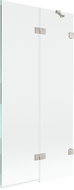 Mexen Lunar parawan nawannowy 2-skrzydłowy prawy 90 x 150 cm, transparent, nikiel szczotkowany - 897-090-100-97-00-P