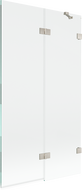 Mexen Lunar parawan nawannowy 2-skrzydłowy prawy 100 x 150 cm, transparent, nikiel szczotkowany - 897-100-100-97-00-P