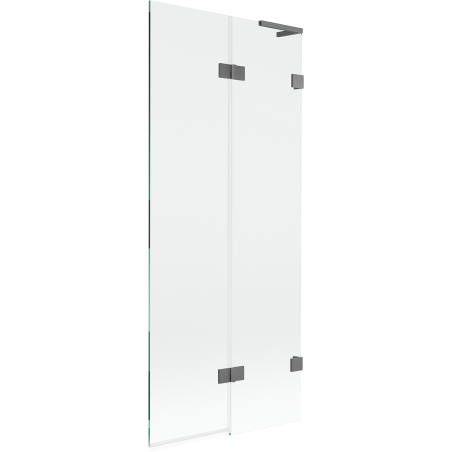 Mexen Lunar L parawan nawannowy 2-skrzydłowy prawy 80 x 150 cm, transparent, gun metal - 897L-080-100-95-00-P