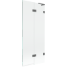 Mexen Lunar L parawan nawannowy 2-skrzydłowy prawy 80 x 150 cm, transparent, gun metal - 897L-080-100-95-00-P