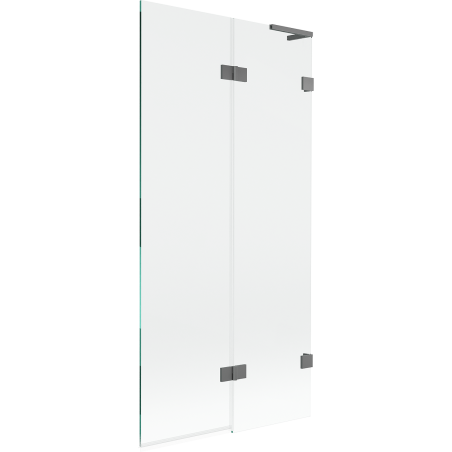 Mexen Lunar L parawan nawannowy 2-skrzydłowy prawy 90 x 150 cm, transparent, gun metal - 897L-090-100-95-00-P