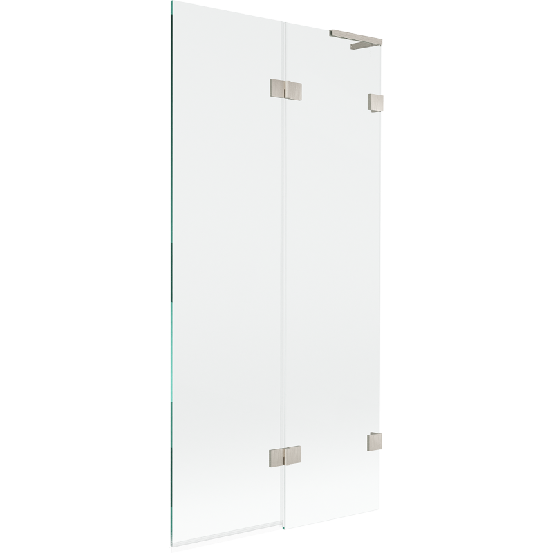 Mexen Lunar L parawan nawannowy 2-skrzydłowy prawy 90 x 150 cm, transparent, nikiel szczotkowany - 897L-090-100-97-00-P