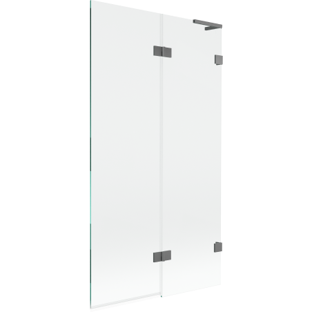 Mexen Lunar L parawan nawannowy 2-skrzydłowy prawy 100 x 150 cm, transparent, gun metal - 897L-100-100-95-00-P