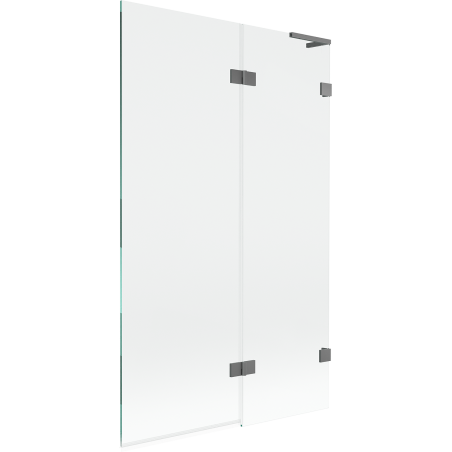 Mexen Lunar L parawan nawannowy 2-skrzydłowy prawy 110 x 150 cm, transparent, gun metal - 897L-110-100-95-00-P