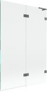 Mexen Lunar L parawan nawannowy 2-skrzydłowy prawy 120 x 150 cm, transparent, gun metal - 897L-120-100-95-00-P