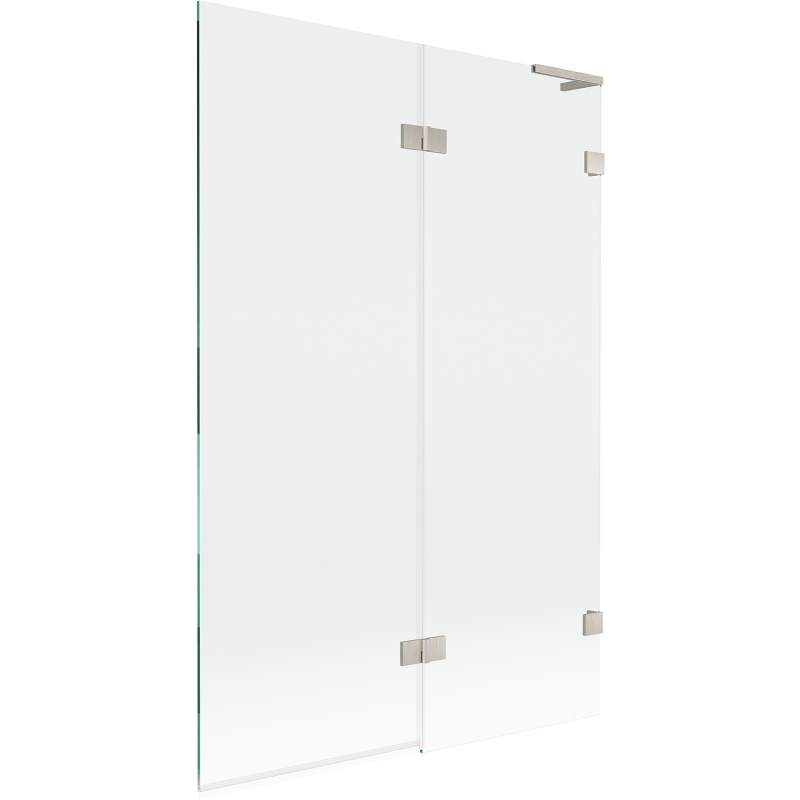 Mexen Lunar L parawan nawannowy 2-skrzydłowy prawy 120 x 150 cm, transparent, nikiel szczotkowany - 897L-120-100-97-00-P