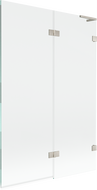 Mexen Lunar L parawan nawannowy 2-skrzydłowy prawy 120 x 150 cm, transparent, nikiel szczotkowany - 897L-120-100-97-00-P