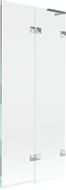 Mexen Lunar L parawan nawannowy 2-skrzydłowy prawy 80 x 150 cm, transparent, chrom - 897L-080-100-01-00-P