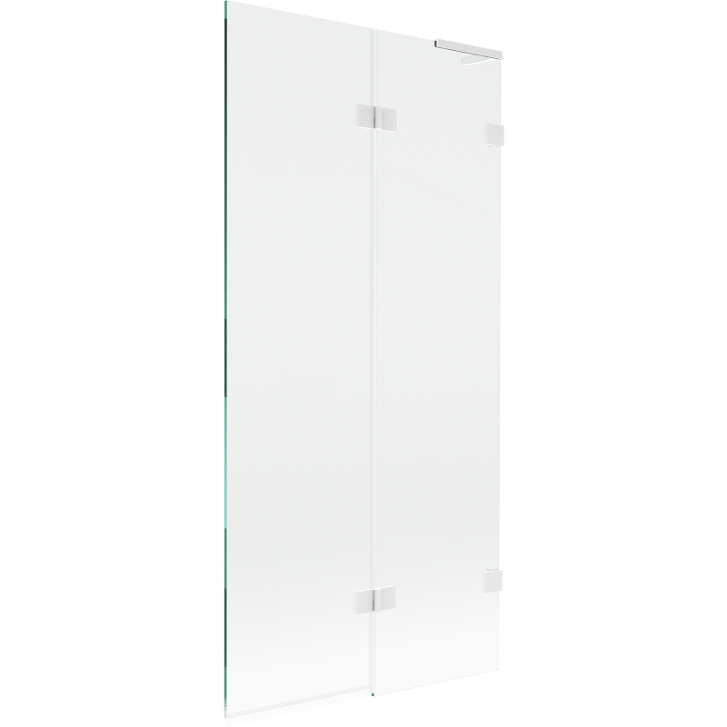 Mexen Lunar L parawan nawannowy 2-skrzydłowy prawy 90 x 150 cm, transparent, biały - 897L-090-100-20-00-P