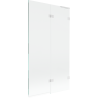 Mexen Lunar L parawan nawannowy 2-skrzydłowy prawy 100 x 150 cm, transparent, biały - 897L-100-100-20-00-P