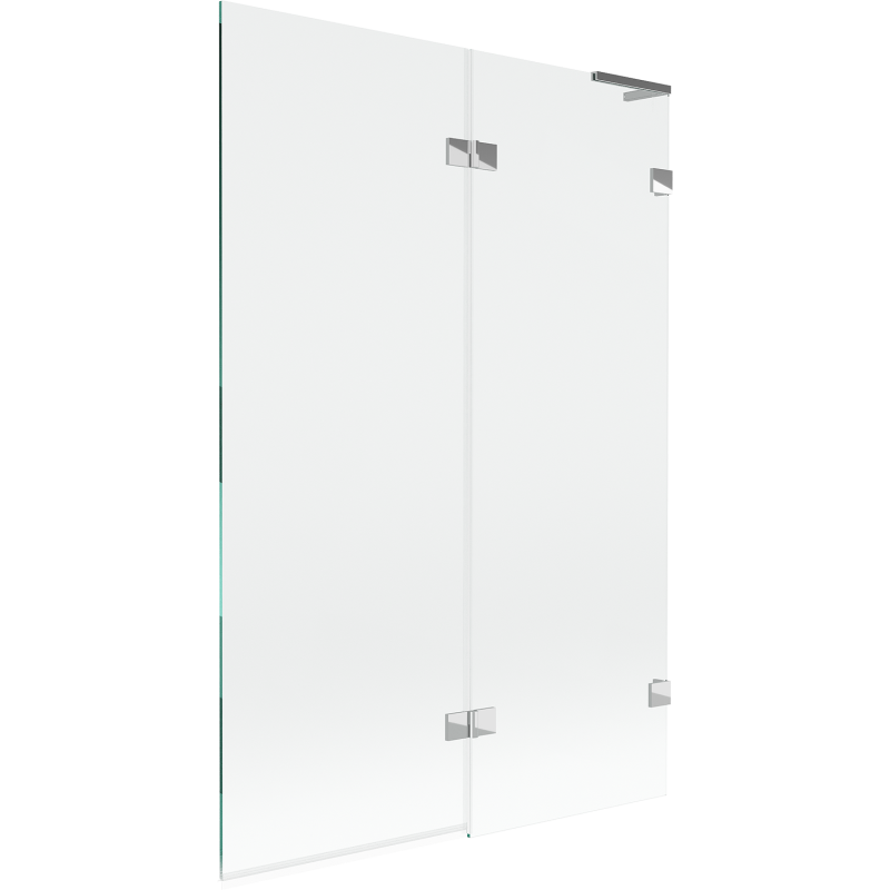 Mexen Lunar L parawan nawannowy 2-skrzydłowy prawy 120 x 150 cm, transparent, chrom - 897L-120-100-01-00-P