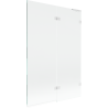 Mexen Lunar L parawan nawannowy 2-skrzydłowy prawy 120 x 150 cm, transparent, biały - 897L-120-100-20-00-P