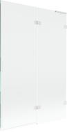 Mexen Lunar L parawan nawannowy 2-skrzydłowy prawy 120 x 150 cm, transparent, biały - 897L-120-100-20-00-P