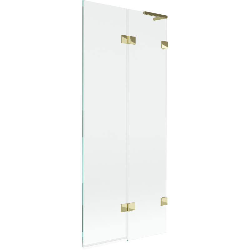 Mexen Lunar L parawan nawannowy 2-skrzydłowy prawy 80 x 150 cm, transparent, złoty - 897L-080-100-50-00-P