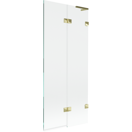 Mexen Lunar L parawan nawannowy 2-skrzydłowy prawy 80 x 150 cm, transparent, złoty - 897L-080-100-50-00-P