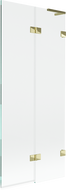 Mexen Lunar L parawan nawannowy 2-skrzydłowy prawy 80 x 150 cm, transparent, złoty - 897L-080-100-50-00-P