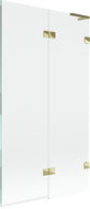 Mexen Lunar L parawan nawannowy 2-skrzydłowy prawy 100 x 150 cm, transparent, złoty - 897L-100-100-50-00-P
