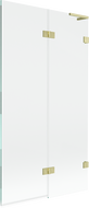Mexen Lunar L parawan nawannowy 2-skrzydłowy prawy 100 x 150 cm, transparent, złoty szczotkowany - 897L-100-100-55-00-P