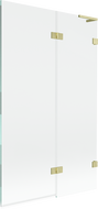 Mexen Lunar L parawan nawannowy 2-skrzydłowy prawy 110 x 150 cm, transparent, złoty szczotkowany - 897L-110-100-55-00-P