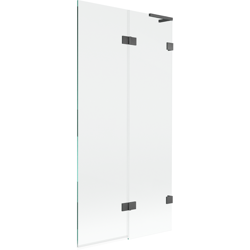 Mexen Lunar L parawan nawannowy 2-skrzydłowy prawy 90 x 150 cm, transparent, gun gray szczotkowany - 897L-090-100-66-00-P