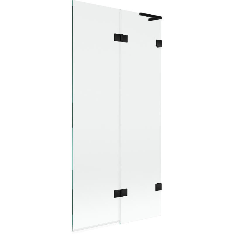 Mexen Lunar L parawan nawannowy 2-skrzydłowy prawy 90 x 150 cm, transparent, czarny - 897L-090-100-70-00-P