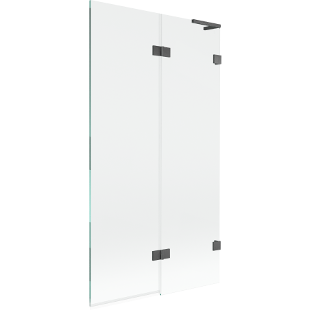 Mexen Lunar L parawan nawannowy 2-skrzydłowy prawy 100 x 150 cm, transparent, gun gray szczotkowany - 897L-100-100-66-00-P