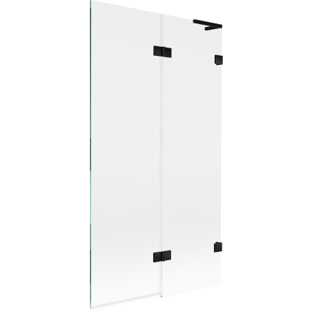 Mexen Lunar L parawan nawannowy 2-skrzydłowy prawy 100 x 150 cm, transparent, czarny - 897L-100-100-70-00-P