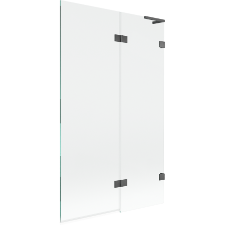 Mexen Lunar L parawan nawannowy 2-skrzydłowy prawy 110 x 150 cm, transparent, gun gray szczotkowany - 897L-110-100-66-00-P