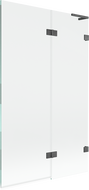 Mexen Lunar L parawan nawannowy 2-skrzydłowy prawy 110 x 150 cm, transparent, gun gray szczotkowany - 897L-110-100-66-00-P