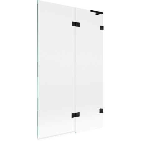 Mexen Lunar L parawan nawannowy 2-skrzydłowy prawy 110 x 150 cm, transparent, czarny - 897L-110-100-70-00-P