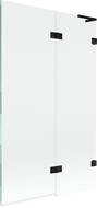 Mexen Lunar L parawan nawannowy 2-skrzydłowy prawy 110 x 150 cm, transparent, czarny - 897L-110-100-70-00-P