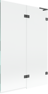Mexen Lunar L parawan nawannowy 2-skrzydłowy prawy 120 x 150 cm, transparent, gun gray szczotkowany - 897L-120-100-66-00-P