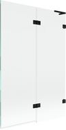 Mexen Lunar L parawan nawannowy 2-skrzydłowy prawy 120 x 150 cm, transparent, czarny - 897L-120-100-70-00-P