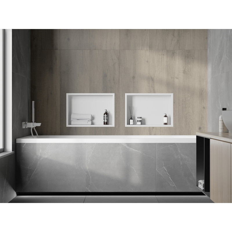 Mexen X-Wall-R półka wnękowa z kołnierzem 45 x 30 cm, biała - 1920453010