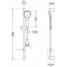 Mexen DF40 zestaw prysznicowy suwany, chrom - 785404582-00