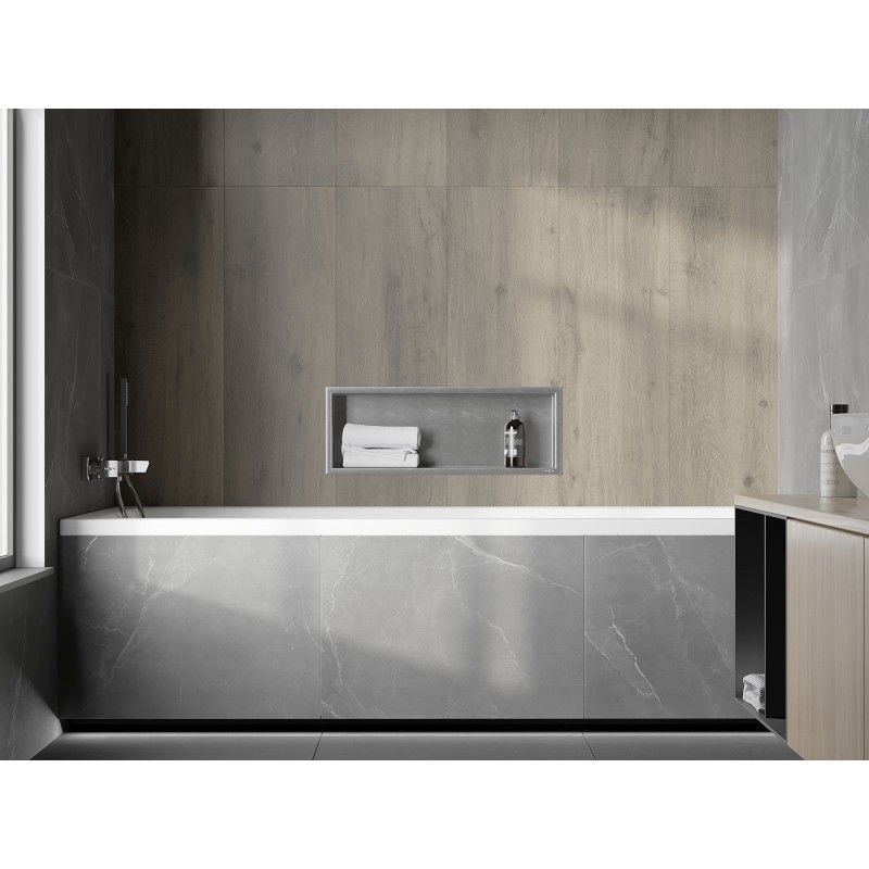 Mexen X-Wall-R półka wnękowa z kołnierzem 60 x 20 cm, inox - 1910602010