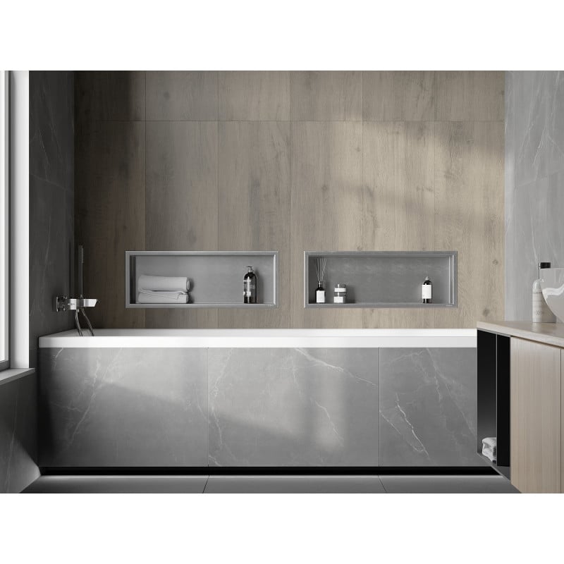 Mexen X-Wall-R półka wnękowa z kołnierzem 60 x 20 cm, inox - 1910602010