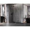 Mexen Lunar-B kabina prysznicowa uchylna lewa 80 x 80 cm, transparent, gun gray szczotkowany - 832-080-080-66-00-L