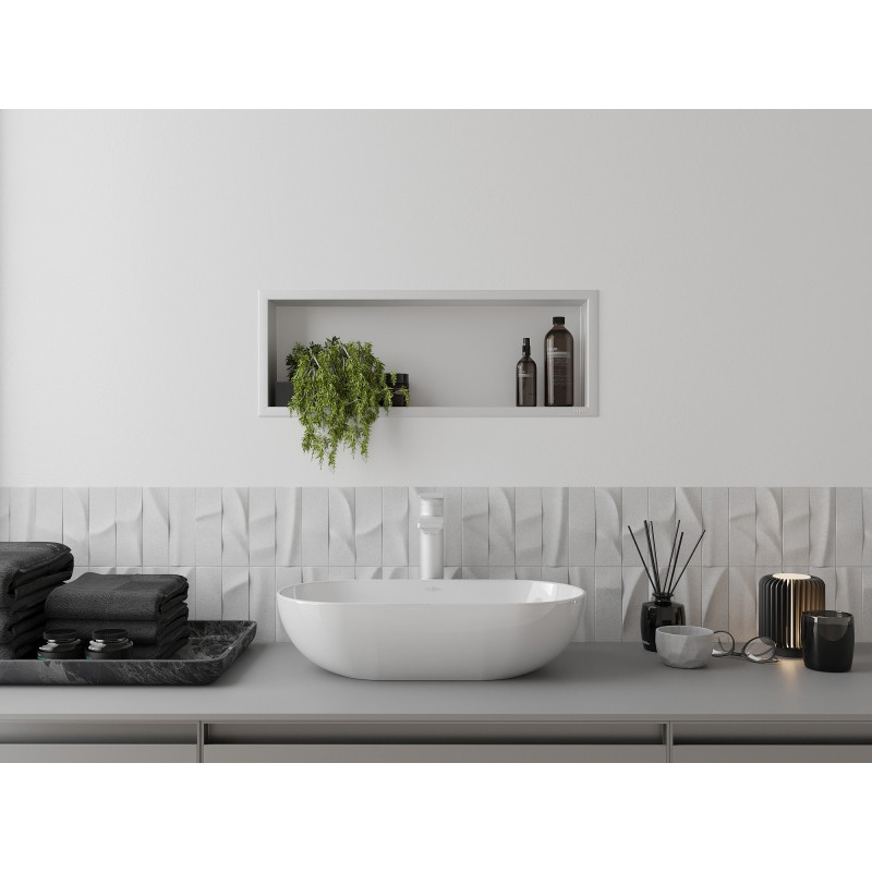 Mexen X-Wall-R półka wnękowa z kołnierzem 60 x 20 cm, biała - 1920602010