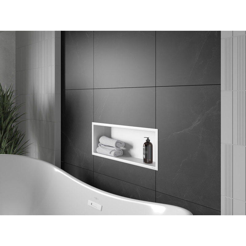 Mexen X-Wall-R półka wnękowa z kołnierzem 60 x 20 cm, biała - 1920602010