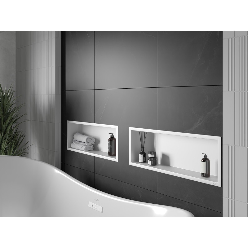 Mexen X-Wall-R półka wnękowa z kołnierzem 60 x 20 cm, biała - 1920602010