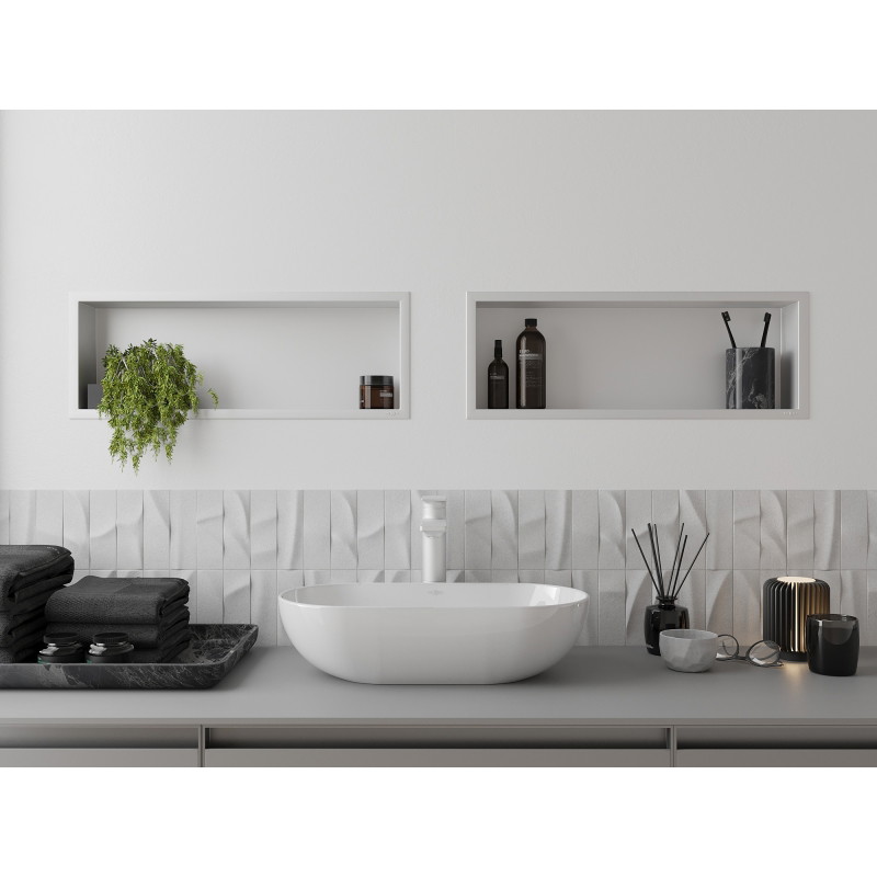 Mexen X-Wall-R półka wnękowa z kołnierzem 60 x 20 cm, biała - 1920602010