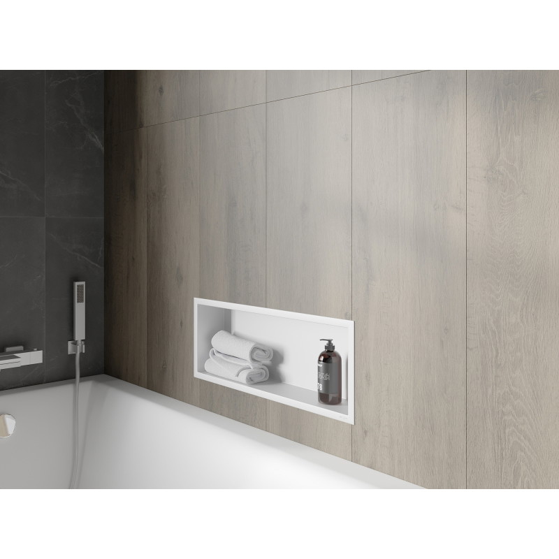Mexen X-Wall-R półka wnękowa z kołnierzem 60 x 20 cm, biała - 1920602010