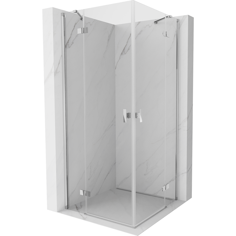 Mexen Mist-H Duo kabina prysznicowa uchylna 75 x 75 cm, transparent, chrom - 8A5-075L-075P-01-00