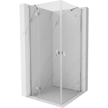 Mexen Mist-H Duo kabina prysznicowa uchylna 75 x 75 cm, transparent, chrom - 8A5-075L-075P-01-00