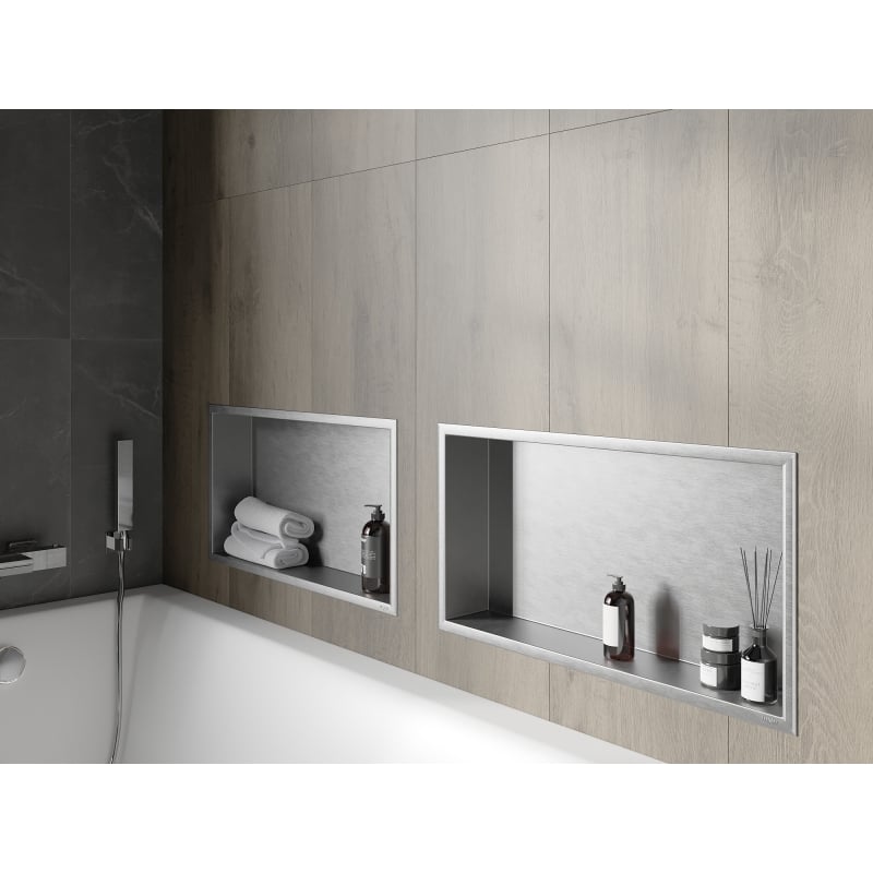 Mexen X-Wall-R półka wnękowa z kołnierzem 60 x 30 cm, inox - 1910603010