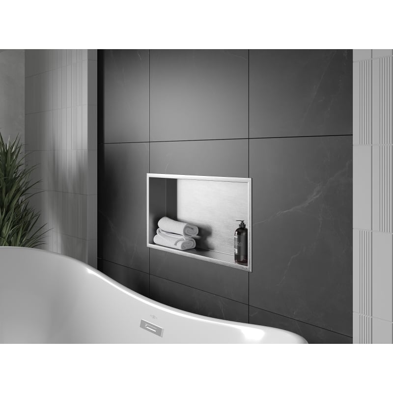 Mexen X-Wall-R półka wnękowa z kołnierzem 60 x 30 cm, inox - 1910603010