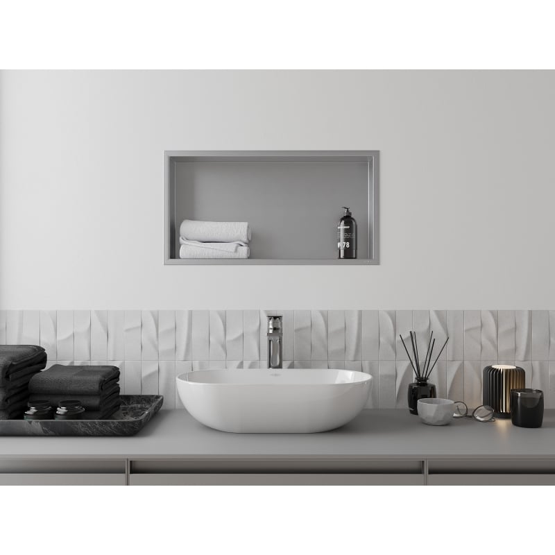 Mexen X-Wall-R półka wnękowa z kołnierzem 60 x 30 cm, inox - 1910603010